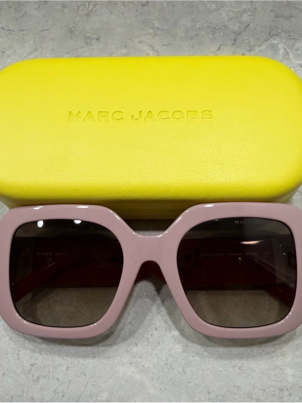 Marc Jacobs Red Temples with Pink Frames Sunglasses
